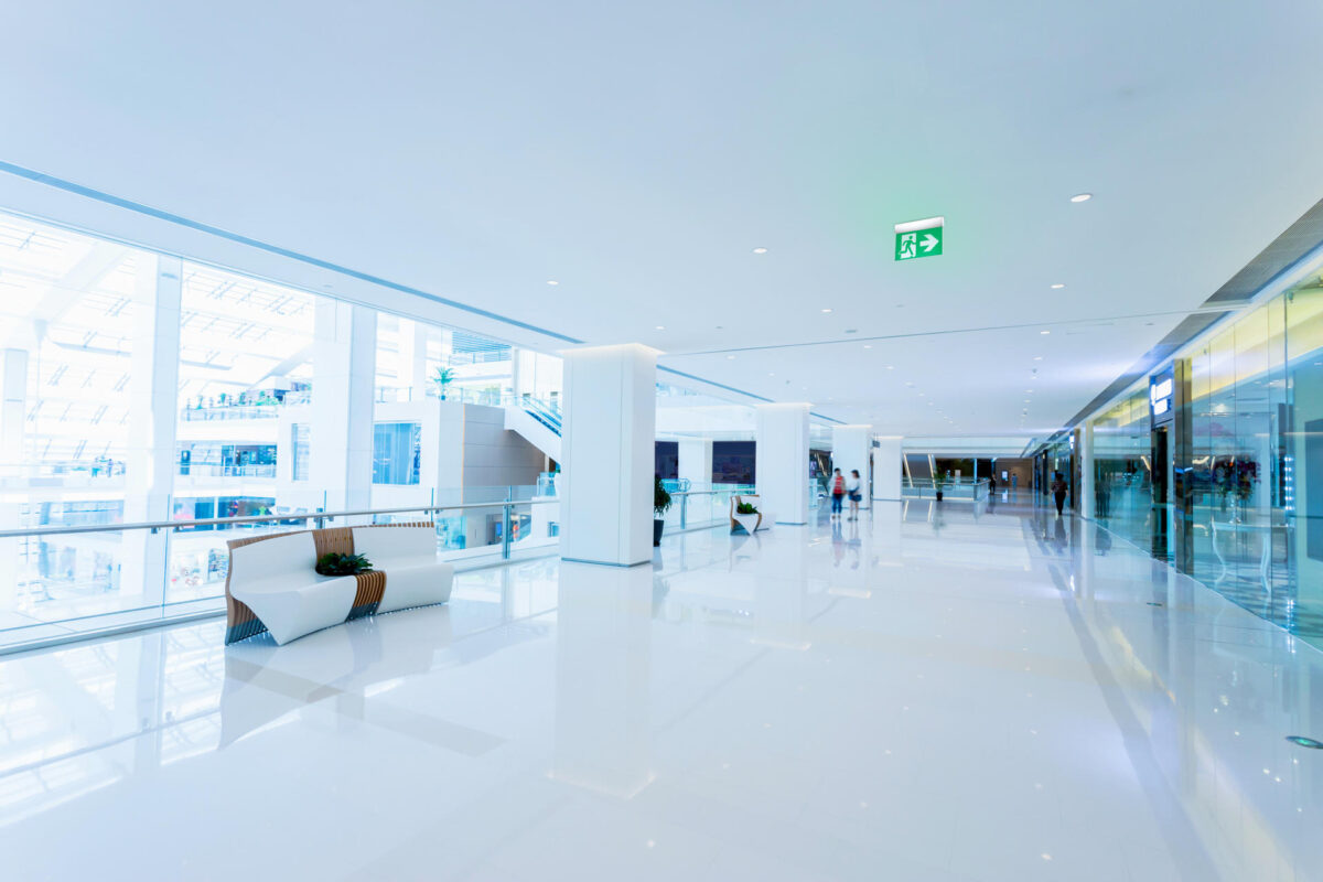 shopping mall interior.
